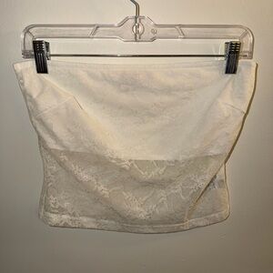 Edikted White Lace Tube Top
